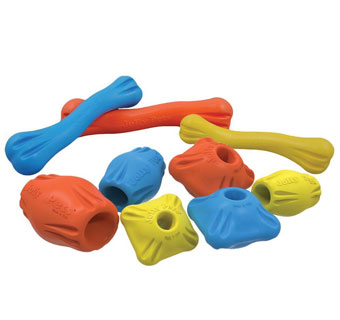 JOLLY PETS® FLEX-N-CHEW DOG TOY BONE 6 IN S YELLOW