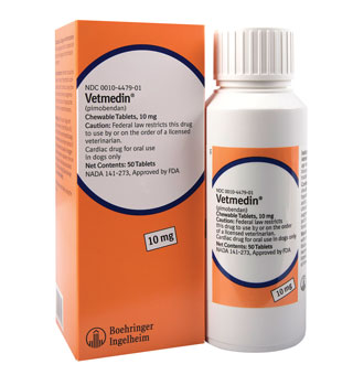 VETMEDIN® CHEWABLE TABLETS 10MG 50/BOTTLE (RX) (SOLD IN HAWAII ONLY)