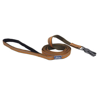 K9 EXPLORER® 36906 REF LEASH WITH SNAP NYLON 1 IN X 6 FT CAMPFIRE ORANGE