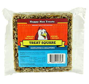 HAPPY HEN™ TREAT SQUARE SUNFLOWER & MEALWORM 6.5 OZ 1/PKG