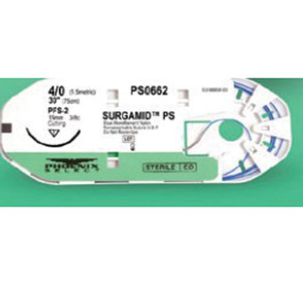 SURGAMID™ PS SUTURE 30 IN 3/8C REV CUT 4/0 12/PKG