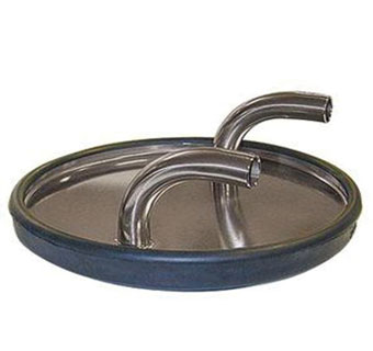FRESH COW LID WITH 3/4 IN NIPPLE AND GASKET STAINLESS STEEL