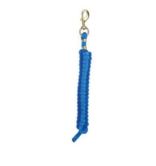 POLY LEAD ROPE WITH 225 BRS SNAP 5/8 IN X 10 FT BLUE