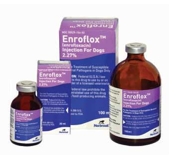 ENROFLOX® (ENROFLOXACIN) INJECTION FOR DOGS 2.27% 20 ML 1/PKG (RX)