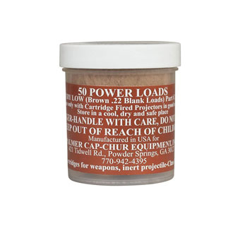 BLANK POWER LOAD 2 IN DIA X 2-1/2 IN L 0.22 CALIBRE BROWN 50/PKG