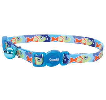 SAFE CAT® 06701 ADJUSTABLE COLLAR 8 - 12 IN X 3/8 IN BLUE FISH