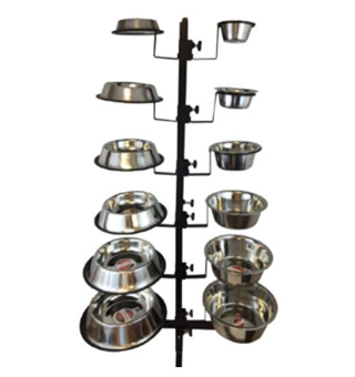 DOUBLE RACK NON-TIP REGULAR DISPLAY STANDARD SS 72-PIECE BOWL SET
