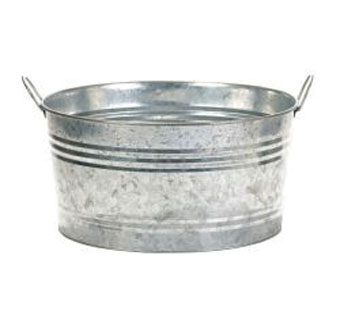 LITTLE GIANT® TUB ROUND GALV 10.5 GAL 20 IN DIA X 10-1/2 IN L