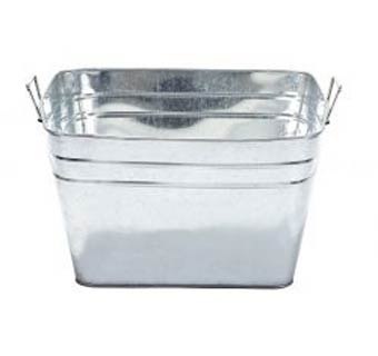 GALVANIZED SQUARE TUB - 16 GALLON - EACH