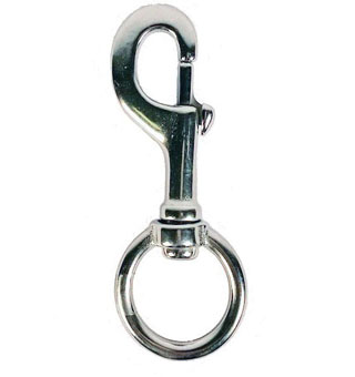 VOLTHA™ SWIVEL EYE BOLT SNAP SILVER STAINLESS STEEL ROUND 1-1/4 IN 300 LB