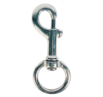 VOLTHA™ SWIVEL EYE BOLT SNAP SILVER STAINLESS STEEL ROUND 1-1/8 IN 220 LB