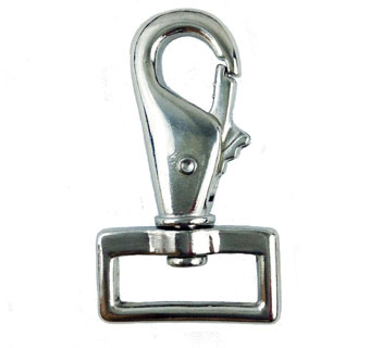 VOLTHA™ SWIVEL STRAP EYE SPRING SNAP SILVER DIE-CAST ZINC 1 IN 60 LB