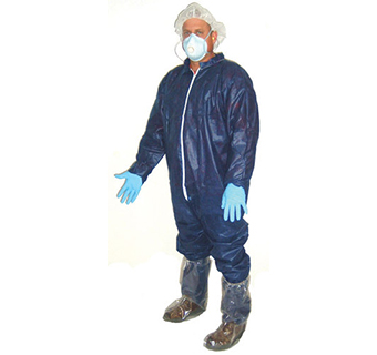 LAKELAND INDUSTRIES INC. POLYPROPYLENE COVERALLS NAVY LRG 25 COUNT