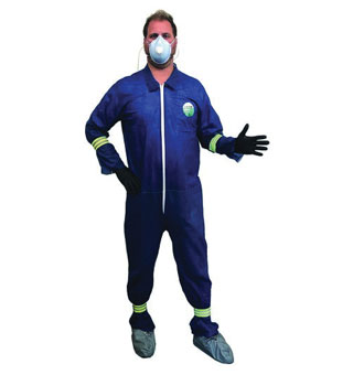 2412N DISPOSABLE COVERALL POLYPROPYLENE NAVY 4XL 25/PKG