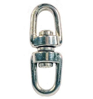 VOLTHA™ EYE AND EYE SWIVEL SNAP SILVER DIE-CAST ZINC 3/8 IN 158 LB