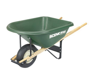 SCENIC LANE HD WHEELBARROW TRAY 6-CU-FT 2-PLY RIBBED TIRE 1