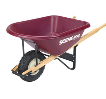 XHD WHEELBARROW TRAY 6 CU-FT 4-PLY KNOBBY TIRE 1
