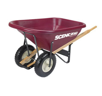 XHD WHEELBARROW TRAY 8 CU-FT 3 IN FLAT FREE KNOBBY TIRE 2