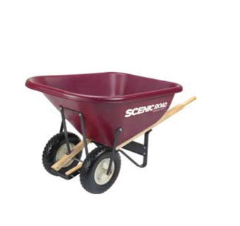 XHD WHEELBARROW TRAY 10 CU-FT 3 IN FLAT FREE KNOBBY TIRE 2