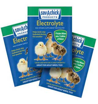 SAV-A-CAF® SAV-A-CHICK® ELECTROLYTE AND VITAMIN SUPPLEMENT 0.25 OZ 3/PKG