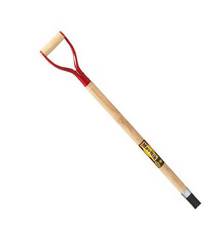 REPLACEMENT HANDLE 40 IN L ASH HARDWOOD STEEL D-GRIP FOR SCOOP