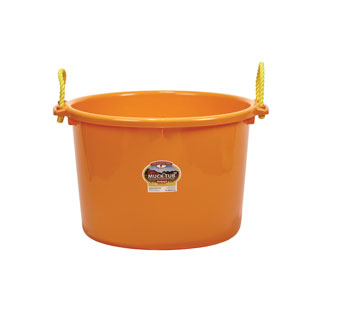 LITTLE GIANT® MUCK TUB 70 QT ORANGE POLYETHYLENE