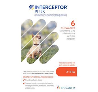 INTERCEPTOR® PLUS 2-8 LB ORANGE 6 DOSES 5 BOX/CARTON (RX)