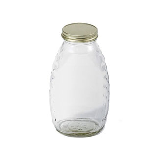 HONEY JAR 16 OZ GLASS 12/PKG