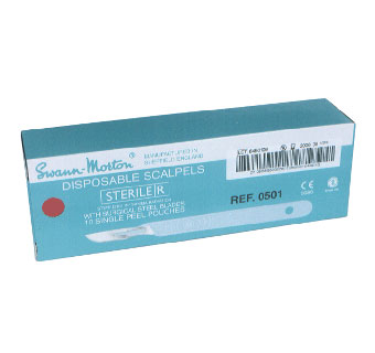 SWANN-MORTON® DISPOSABLE SCALPELS #12 -10/BOX