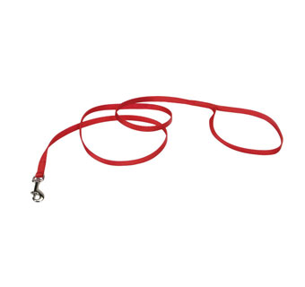 00304 SINGLE-PLY DOG LEASH NYLON 3/8 IN X 4 FT RED