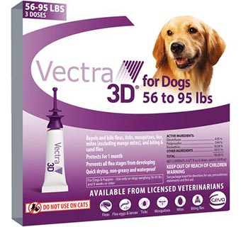 VECTRA 3D™ FOR DOGS AND PUPPIES 56 - 95 LBS