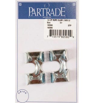 METALAB ZINC-PLT ROPE CLAMP 1/2 IN 2/PKG