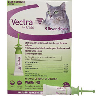 VECTRA® FOR CATS AND KITTENS OVER 9 LB 3 DOSES 12/PKG