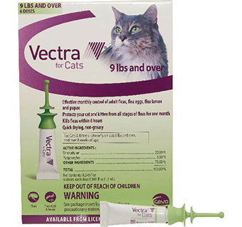 VECTRA® FOR CATS AND KITTENS OVER 9 LB 6 DOSES 12/PKG