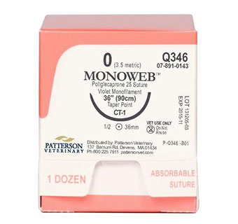 PIVETAL® MONOWEB™ SUTURES Q346 36 IN (CT-1)