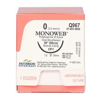 PIVETAL® MONOWEB™ SUTURES Q967 36 IN (CP-1)