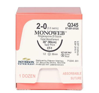 PIVETAL® MONOWEB™ SUTURES Q345 36 IN (CT-1)