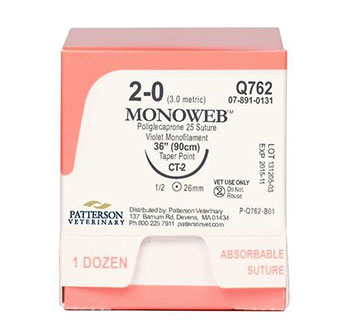 PIVETAL® MONOWEB™ SUTURES Q762 36 IN (CT-2)