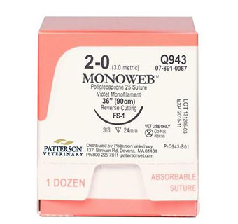 PIVETAL® MONOWEB™ SUTURES Q943 36 IN (FS-1)