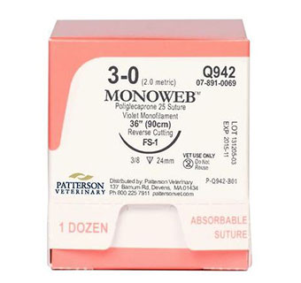 PIVETAL® MONOWEB™ SUTURES Q942 36 IN (FS-1)