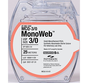 PIVETAL® MONOWEB™ SUTURES 3/0 - 25 M