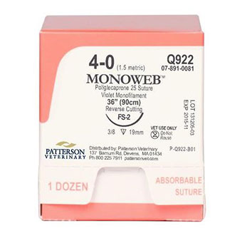 PIVETAL® MONOWEB™ SUTURES Q922 36 IN (FS-2)