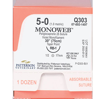 PIVETAL® MONOWEB™ SUTURES Q303 30 IN (RB-1) 12/BOX