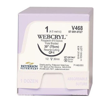 PIVETAL® WEBCRYL™ SUTURES V468 30 IN (CP-1) 12/BOX