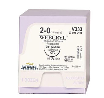 PIVETAL® WEBCRYL™ SUTURES V333 30 IN (CT-2) 12/BOX
