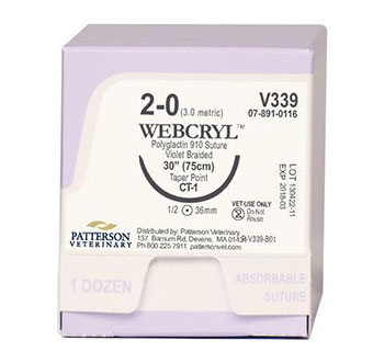 PIVETAL® WEBCRYL™ SUTURES V339 30 IN (CT-1) 12/BOX