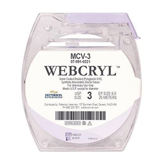 PIVETAL® WEBCRYL™ SUTURES 3 - 25 M