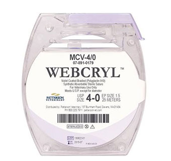 PIVETAL® WEBCRYL™ SUTURES 4/0 - 25 M