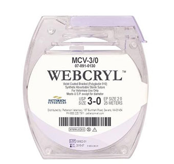 PIVETAL® WEBCRYL™ SUTURES 3/0 - 25 M
