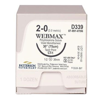 PIVETAL® WEBMAX™ SUTURES D339 30 IN (CT-1) 12/BOX